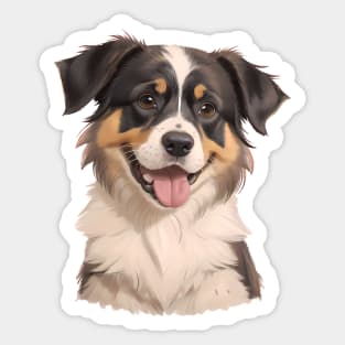 Dreamy Gaze of the Australian Shepherd Sticker